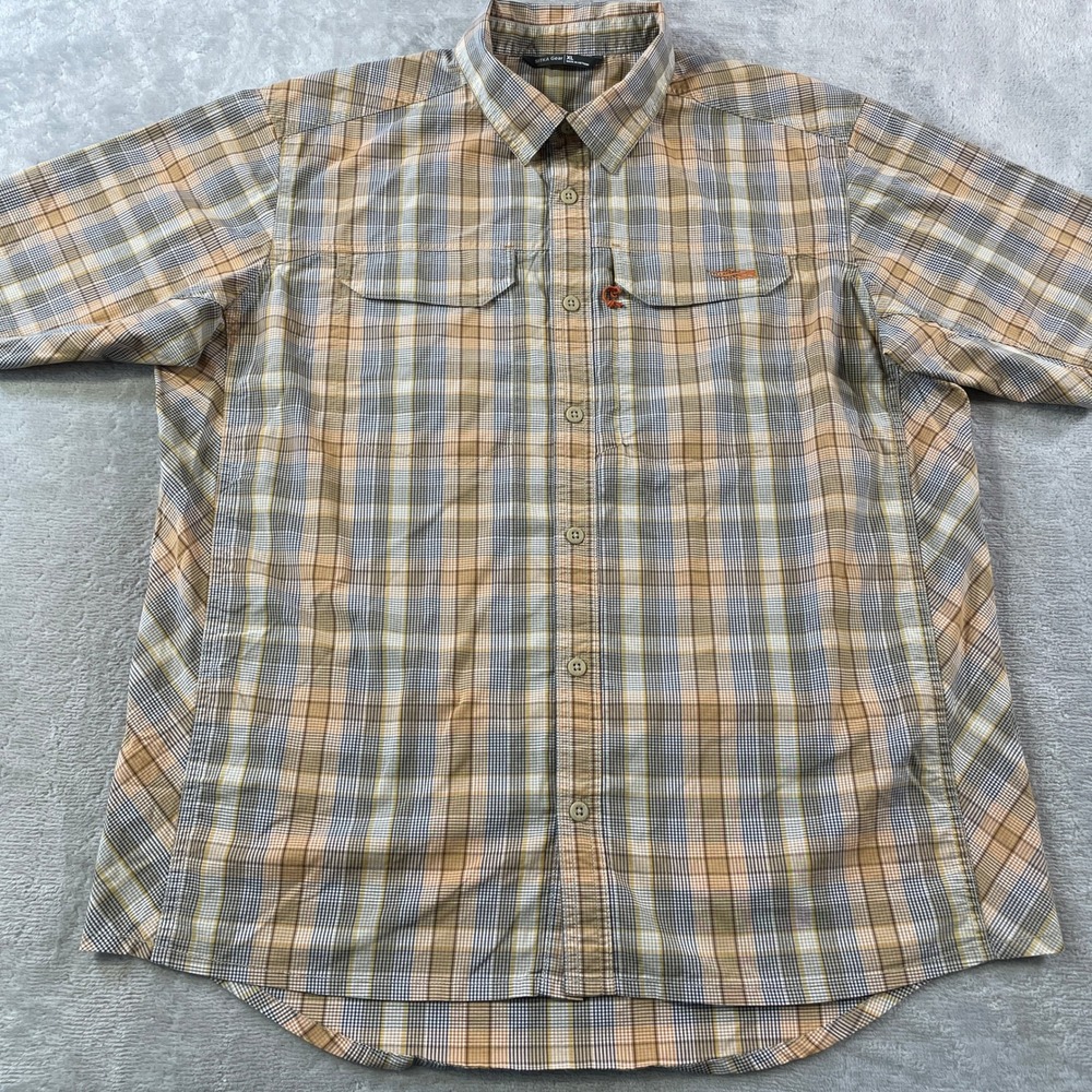 Sitka Gear Globe Trotter Shirt Mens XL Plaid Short Sleeve Button Casual Outdoor